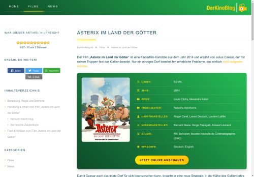 ASTERIX IM LAND DER GÖTTER (3D)