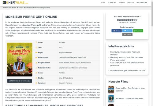 MONSIEUR PIERRE GEHT ONLINE